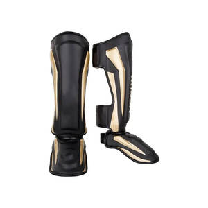 Protège-tibias et protège-pieds Twins de qualité supérieure en cuir véritable pour Muay Thai, personnalisables - Product Image 4