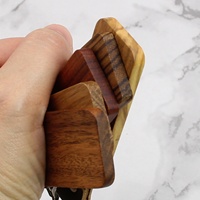 Laser gravierbarer hölzerner Schlüssel bund Leere Schlüssel anhänger Holz Craft Plain Holz Schlüssel ring
