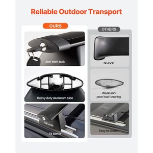 Portaequipajes de Techo de Aluminio Resistente para Jeep Grand Cherokee 2011-2021, con Capacidad de 200 LBS, Barras Transversales Bloqueables y Rieles Laterales Ranurados - Product Image 5