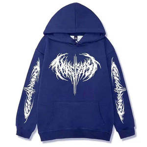 เสื้อฮู้ดผู้ชายคุณภาพสูง กำลังฮิต ผ้าฝ้ายฟลีซ 100% มีกระเป๋า ชายเสื้อแบบริบ ย้อมสีพื้น ระบายอากาศได้ดี แห้งเร็ว - Product Image 5