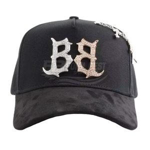 Gorras Snapback de Poliéster Premium TRADE MFG al por Mayor, 5 Unidades, Diseño Gráfico Vintage en Dorado Cromado, Unisex, Ajustables, 100% Poliéster - Product Image 2