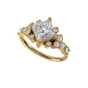 Brilliant Princess Cut Lab Grown Diamond <b>Ring</b> 925 Silver 9kt, 14kt, 18kt Gold Diamond <b>Rings</b> for Women's Engagement <b>Ring</b> - Product Image 6