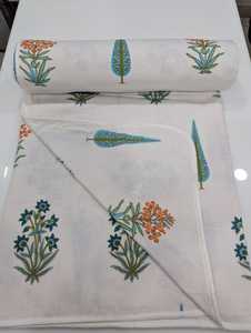 Jaipur Handmade Soft Cotton Single Bed Dohar Breathable Traditional Hand Block Printed 100% Cotton Reversible Handcrafted Dohar - Product Image 2