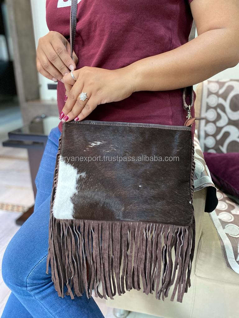 Bolsos De Piel De Vaca De Pelo Bolso Piel Pelo Tachuelas Mujer