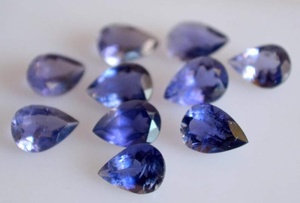 Iolite ธรรมชาติรูปร่างลูกแพร์เหลี่ยมเพชรพลอยตัดหลวมขายส่งราคาโรงงานผลิตเครื่องประดับการออกแบบหิน - Product Image 3
