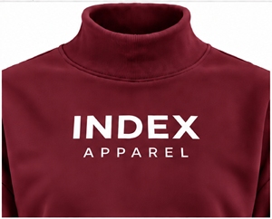 Sweat-shirt à col roulé Index Apparel, coupe ample, unisexe, décontracté, pour l'automne, couleur unie, logo imprimé sur le devant - Product Image 6
