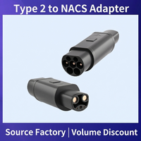 Convertisseur de charge pour véhicules électriques de type 2 vers NACS, 250 kW haute puissance, compatible avec la plupart des modèles de véhicules électriques à port NACS