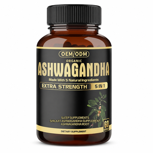 Capsules d'Ashwagandha Premium les plus vendues OEM ODM 500mg 100% pur extrait de Withania Somnifera pour soulager le stress et stimuler l'énergie - Product Image 1