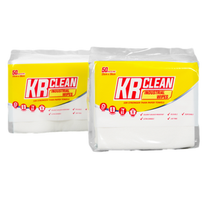 Krclean Chiffon de Nettoyage Industriel Écologique Non Tissé 25x30cm 80 Lingettes Multi-usages pour Verre, Huile, Poussière, Balcon - Product Image 1