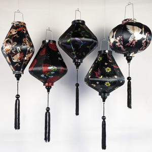 Best selling handmade Hoi An silk lanterns traditional bamboo fabric lantern made in Vietnam - Product Image 3