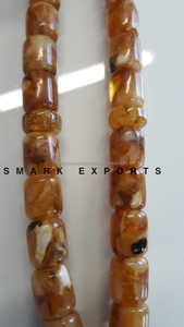 Tasbih en résine ambre à perles carrées, 33 perles de prière islamiques, Misbaha, Subha, chapelet pour Dhikr, Zikr, méditation musulmane, usage quotidien et cadeau - Product Image 3