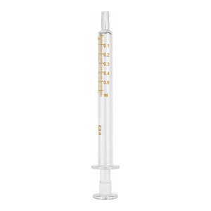Seringue en verre borosilicate de précision avec embouts Luer pour usage clinique et de recherche - Product Image 1