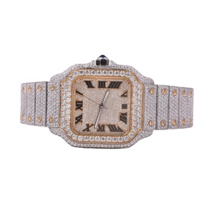 นาฬิกาควอตซ์สแตนเลสสตีลโมอิสซาไนต์ 2 ตัน ยอดขายดีที่สุด หรูหรา คลาสสิก แฟชั่น กันน้ำ 30 เมตร นาฬิกาสำหรับนักธุรกิจระดับเศรษฐี - Product Image 1