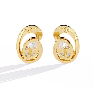 Pendientes de oro rosa refinado con diamantes y piedras preciosas de laboratorio de primera calidad que ofrecen una elegancia atemporal para regalos y celebraciones. - Product Image 5
