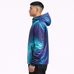 Custom Logo <b>Men</b> Hooded Windbreaker <b>Jacket</b> Sublimation Printing Lightweight Zip Up Streetwear Thermochromic OEM <b>men's</b> <b>jackets</b> - Product Image 3