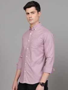 เสื้อเชิ้ตผ้าฝ้ายทรงสลิมฟิตแบบคลาสสิกสำหรับผู้ชาย คอปกติดกระดุม - Product Image 3