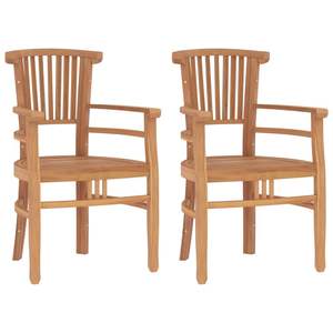 Juego de Comedor de Jardín Ergonómico Mediano de Madera de Teca Natural, Sólido y Duradero - Product Image 3