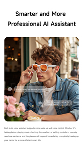 Gafas Inteligentes con IA en Oferta de Fábrica, Reconocimiento de Fotos ChatGPT, Música, Llamadas, Traducción Facial en Tiempo Real, Navegación <span class=keywords><strong>GOOGLE</strong></span> - Product Image 4