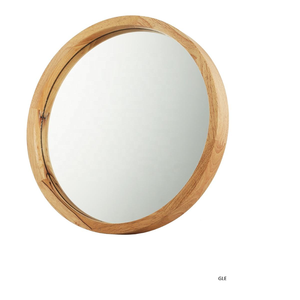 Modern Rustic Wood-Framed Full-Length Floor <b>Mirror</b> <b>Lightweight</b> Unbreakable Irregular Shape Wall Hanging Decor for Bedroom Living - Product Image 2