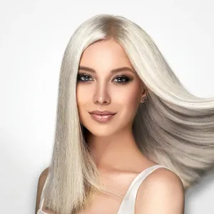 Perruque Longue Blonde Platine en Cheveux Humains Indiens Remy Double Drawn, Base en Soie à Cuticules Entières, Densité 100%, Personnalisable dans une seule direction - Product Image 6