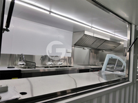 Conteneur de cuisine transportable, conteneur de restaurant, conversion entièrement équipée pour café, restaurants de restauration rapide, boutiques de barbecue