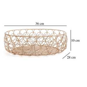 Enhance Your Home Modern Metal <b>Wire</b> <b>Basket</b> 36x28x10 Cm Handmade Decorative Serving Bowl for Fruit and Snacks - Product Image 2