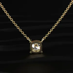 Collar de Diamantes Solitario con Corte Cojín, Diamante CVD, Joyería con Certificado IGI para Ocasiones Especiales, Superventas - Product Image 4