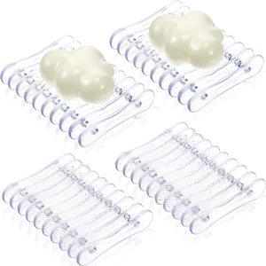 Support à savon professionnel en plastique, 2 pièces, avec égouttoir intégré pour économiser le savon - Product Image 3
