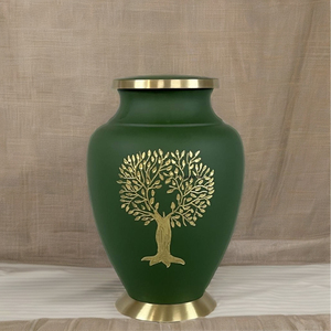 Premium Brass <b>Tree</b> of Life Human Urn Hand Engraved Cremation Urns Human Ashes Customized Adult Ashes Storage Urns Wholesale - Product Image 1