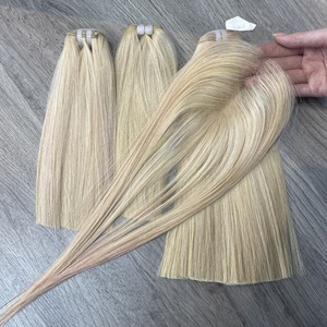 Venta al por mayor 100% Virgen Vietnamita Super Doble Extensiones de Cabello de Alta Calidad Color Rubio - Product Image 6