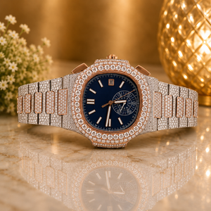 Reloj Cronógrafo Analógico de Lujo para Hombre, de Acero Inoxidable, con Incrustaciones de Diamantes Moissanite, Movimiento Automático ETA, Cuadrado, 41 mm, para Uso Diario - Product Image 1