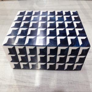 Lameterartz – boîte à bijoux à rayures en os noir et blanc, bijoux faits à la main, décoration de maison tendance, art indien - Product Image 4