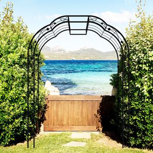Arco de Jardín de Metal Negro W74.4 X H98.4, Pérgola para Plantas Trepadoras y Arreglos Florales de Rosas para Exteriores - Product Image 3