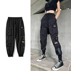 Women High Waist Gothic Casual Pants Streetwear Summer <b>Hip</b> Hop Cargo Pants - Product Image 2