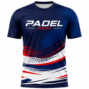 Camiseta Deportiva Corta de Verano al por Mayor, Ropa Duradera para Pádel, Tenis y Bádminton con Logotipo en la Cintura Delantera con Impresión Digital - Product Image 1