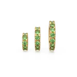 Colgante Redondo de Peridoto en Oro Amarillo de 14k, Colgante de Peridoto en Forma de Rueda, Soporte para Colgante Redondo, Conector de Banda de Olivino Redondo Eternity, Agosto - Product Image 3