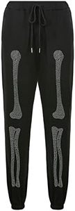 Neuer schwarzer Herren-Trainingsanzug mit Kapuze, Sweatshirt mit Knochen-Print und Jogginghose, Streetwear, Freizeitkleidung, Sportbekleidung, volle Länge, normale Passform - Product Image 5