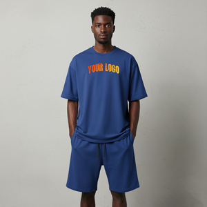 ชุดเซ็ตเสื้อยืดคอกลมแขนสั้นผ้าฝ้าย 100% ระบายอากาศได้ดี แห้งเร็ว พิมพ์ลายสีพื้น ทรงปกติ  ขนาดกลาง  รักษ์โลก  ปรับแต่งได้ สำหรับผู้ชาย - Product Image 1