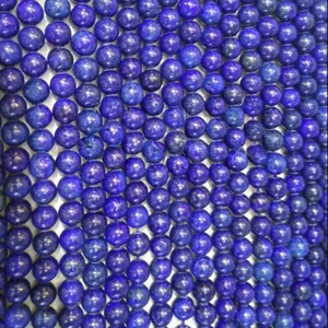 Perles rondes en pierre de lapis-lazuli de 8 mm, pierres précieuses en vrac, vente en gros, authentiques, de haute qualité, matériau naturel pour bijoux de mode - Product Image 1