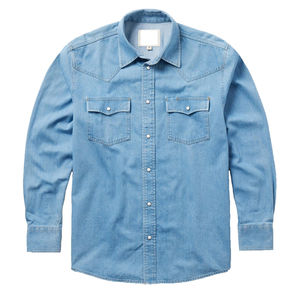 Camisas Vaqueras con Botones de Cuerno, Estilo Casual, Transpirables, de Alta Calidad, con Logotipo Personalizado, Antiencogimiento, Nueva Colección de Primavera, Precios Competitivos - Product Image 2