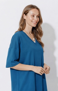T-shirt col en V oversize pour femme, manches courtes, respirant, pour le jogging quotidien, tee-shirt de sport oversize, t-shirts décontractés pour femmes - Product Image 3