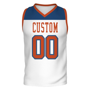 Camisetas de Baloncesto Personalizables Unisex Antibacterianas de Spandex/Algodón sin Mangas Transpirables con Cuello en V al por Mayor - Product Image 3
