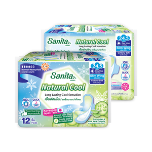Toallas Sanitarias Sanita Natural Cool de 24.5cm con Alas, Alta Absorbencia, Uso Diurno, Refrescantes, Transpirables e Hipoalergénicas - Product Image 3