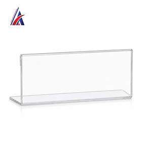 Offre Spéciale : Excellent Support en Acrylique en Forme de L pour Étiquettes de Prix, 210x75 mm, Incliné, Transparent, pour Comptoir ou Table - Product Image 5