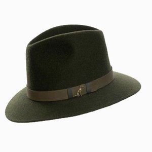 Sombrero Fedora de Fieltro Verde Oliva Premium HMB con Banda Trenzada para Hombre, Tipo de Patrón: Sin Estampado, para Caza al Aire Libre, Senderismo, Estilo Alpino - Product Image 4