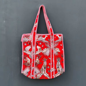 Bolsa de Mano Grande de Algodón Hecha a Mano, Color Sólido, con Cierre de Cremallera, para Mujer, para la Playa, Viajes, Regalo - Product Image 1