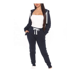 Chándal de poliéster y LICRA para mujer, chándal de talla grande con cremallera, venta al por mayor - Product Image 2