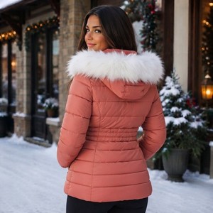 Nouvelle Veste Courte d'Hiver en Duvet de Canard Blanc avec Col en Véritable Fourrure de Renard, Parka Chaude et Tendance pour Femme, Manteau en Fourrure Animale - Product Image 3