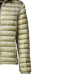 Chaqueta Acolchada Ligera Color Verde Oliva para Hombre con Cierre Frontal, Cuello Alto, Abrigo Acolchado Cálido, Ropa Exterior Informal para Invierno - Product Image 2