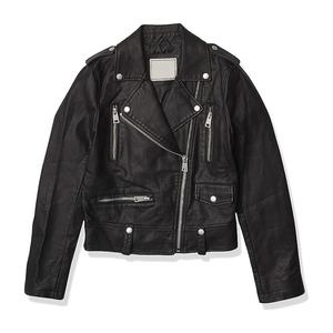 Vente en gros dames grande taille veste en cuir de vache véritable de haute qualité tissu de coton à surpiqûres noires avec doublure en nylon prix bon marché - Product Image 1